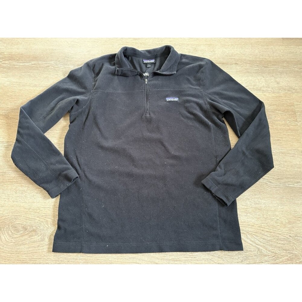 Patagonia Men's Black Sweater Quarter Zip Size Large